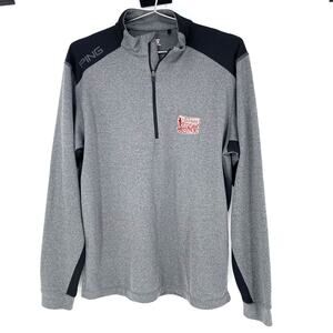 Ping Oklahoma Sooners 1/4 Zip Pullover Gray Men's Size M